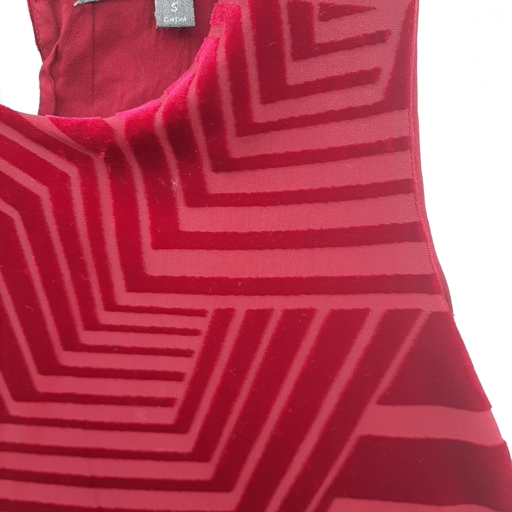 Anthropologie Sunday in Brooklyn Textured Red Velvet Tank Top Size S - Picture 5 of 11